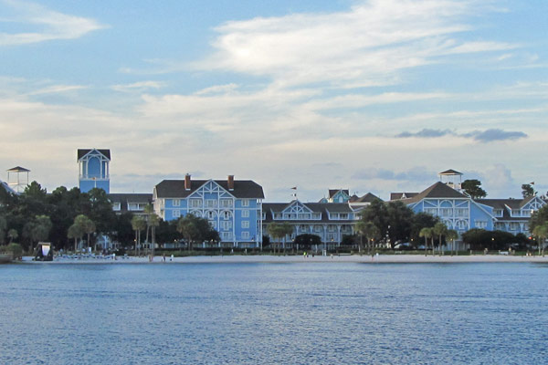 View of the Disney Beach Club on the Lake with Beach in Front 600