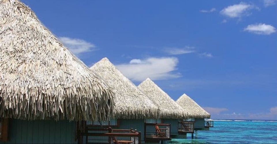 View of the Overwater Bungalows at the Le Meridien Resort in Tahiti 960