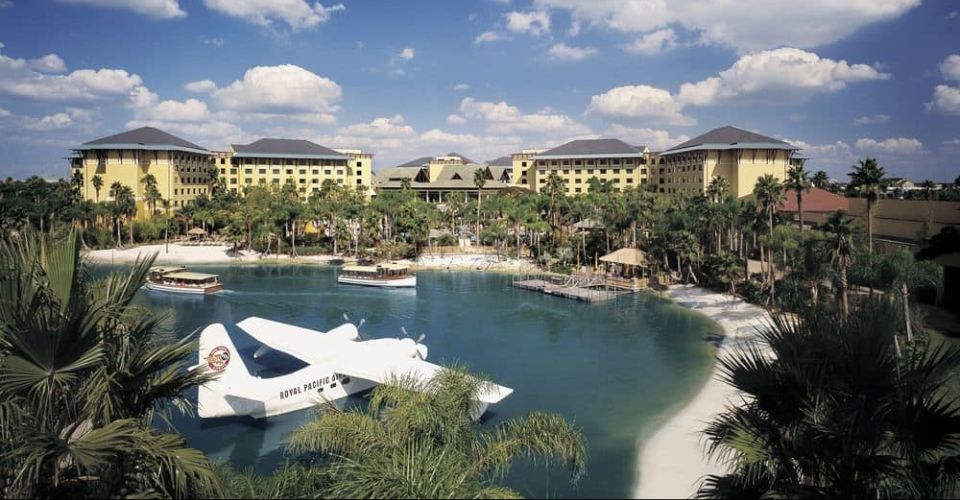 View of the Loews Royal Pacific Resort from the Bay with the Seaplane 960