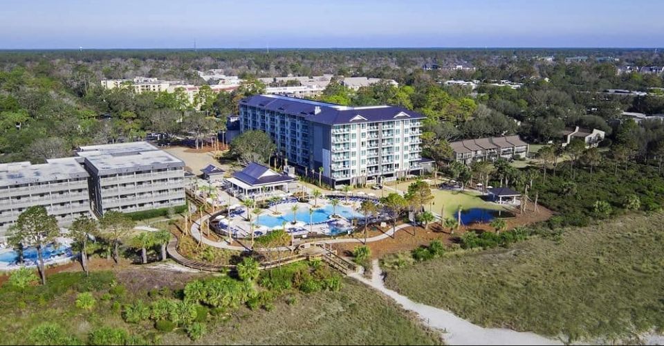 Aerial View of the Ocean Oak Resort by Hilton at Hilton Head Island 960