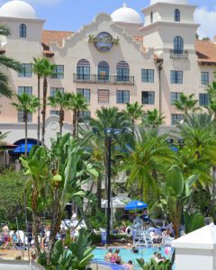 View of the back of the Hard Rock Hotel from the Pool at Universal Orlando Resorts 400