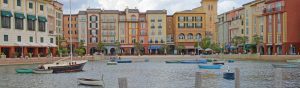 View of the Bay of Boats at the Loews Portofino Bay Hotel in Orlando 1200