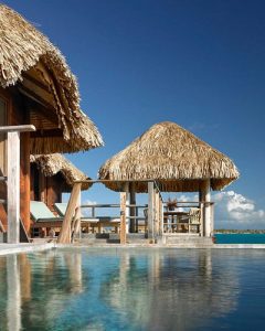 View of the 5 star Four Seasons Bora Bora Villa Plunge Pool 400