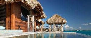 View of the 5 star Four Seasons Bora Bora Villa Plunge Pool 960