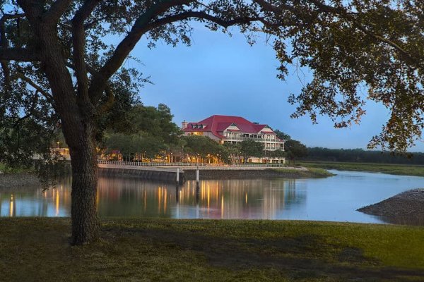 A view of the Disney Hilton Head Resort across the Marsh 600