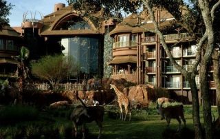 View of the Animal Kingdom Lodge from the Savanna 600