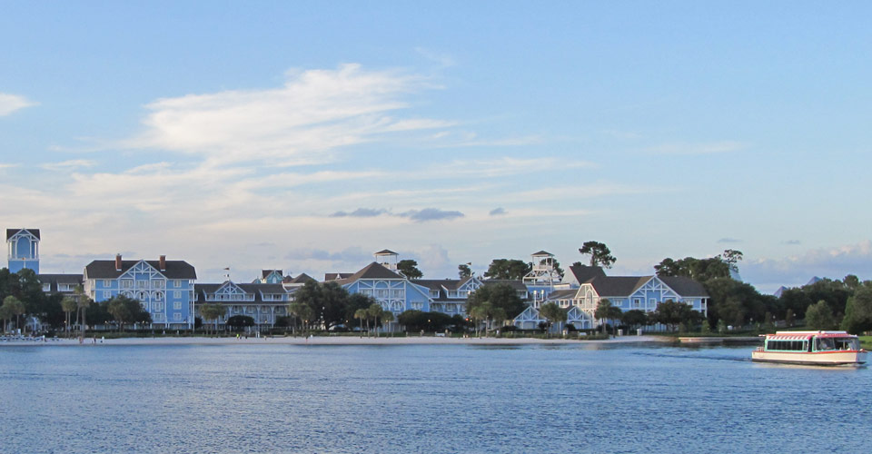 View of the Disney Beach Club on the Lake with Beach in Front 960