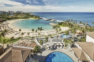 View of the Lagoon and Pacific Ocean from the Balcony at the Four Seasons Ko Olina 600