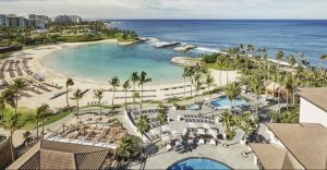 View of the Lagoon and Pacific Ocean from the Balcony at the Four Seasons Ko Olina 960