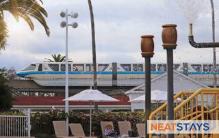 Monorail blue entering the Grand Floridian Resort in Disney World 1000