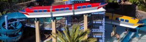 View of the Monorail Water Slides at the Disneyland Hotel in Anaheim CA 1200