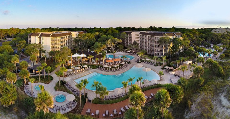 Aerial View of the Omni Oceanfront Resort in Hilton Head 960
