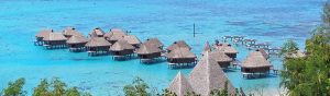 View of Overwater Bungalows in Moorea French Polynesia from the hillside 1200