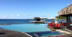 View of the South Pacific from the Sundeck on a Bungalow at the Sofitel Marara Bora Bora Resort 960