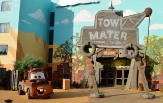 View of Tow Mater in the Cars section at the Disney World Art of Animation Resort in Orlando 600